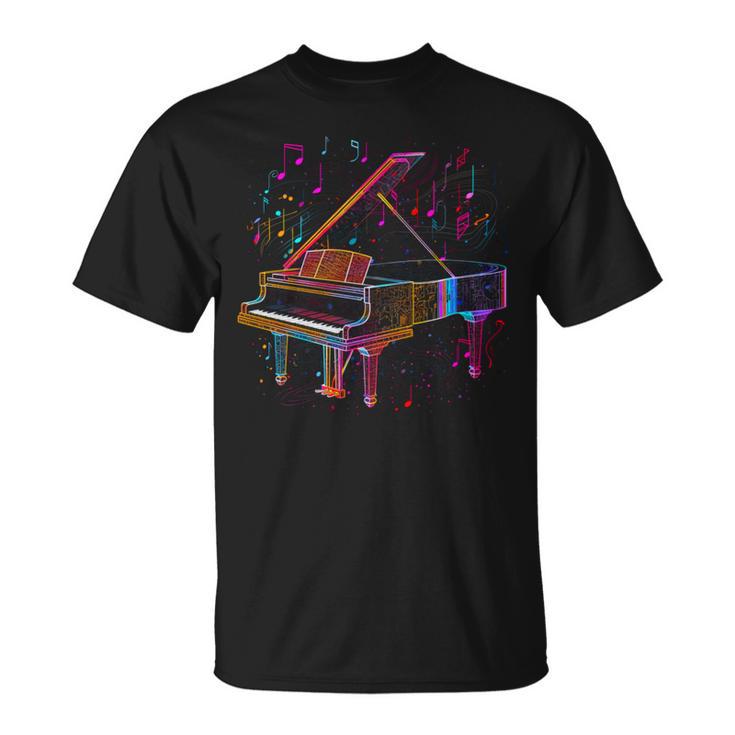 ピアノピアニストデザイン 長袖tシャツ Tシャツ