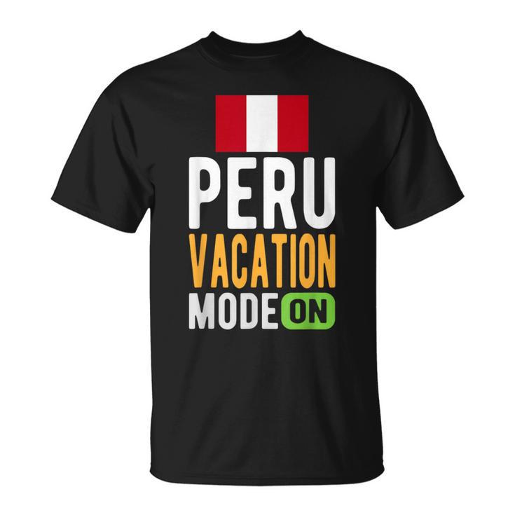 ペルーお土産 旅行 ペルーバケーションモードオン Tシャツ
