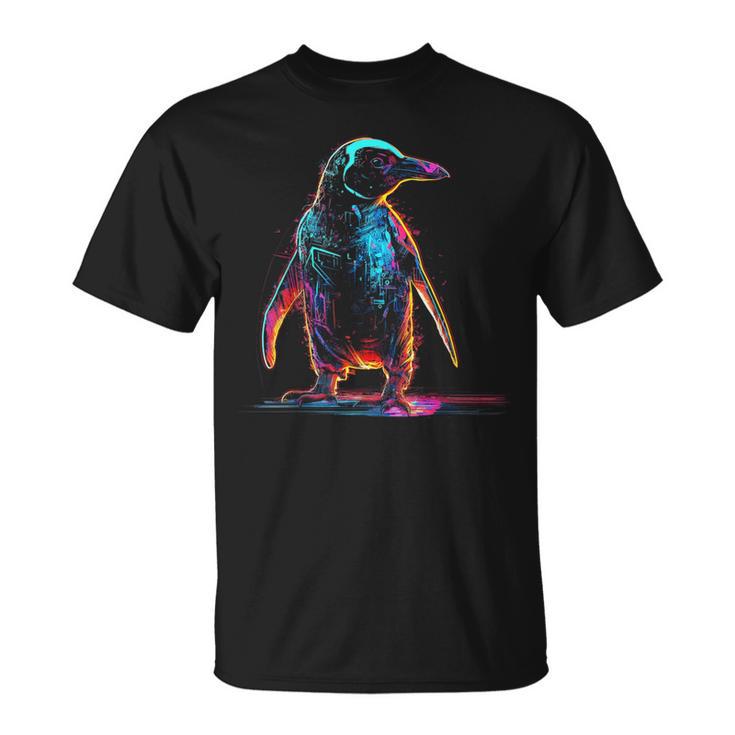 ペンギン ファンタジー アートワーク ロボットアニマルモチーフ ペンギン Tシャツ