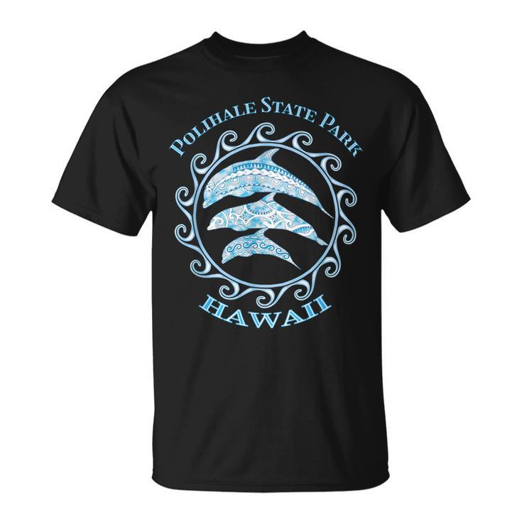 ポリハレ州立大学公園 ハワイ部族 イルカ 海の動物 Tシャツ