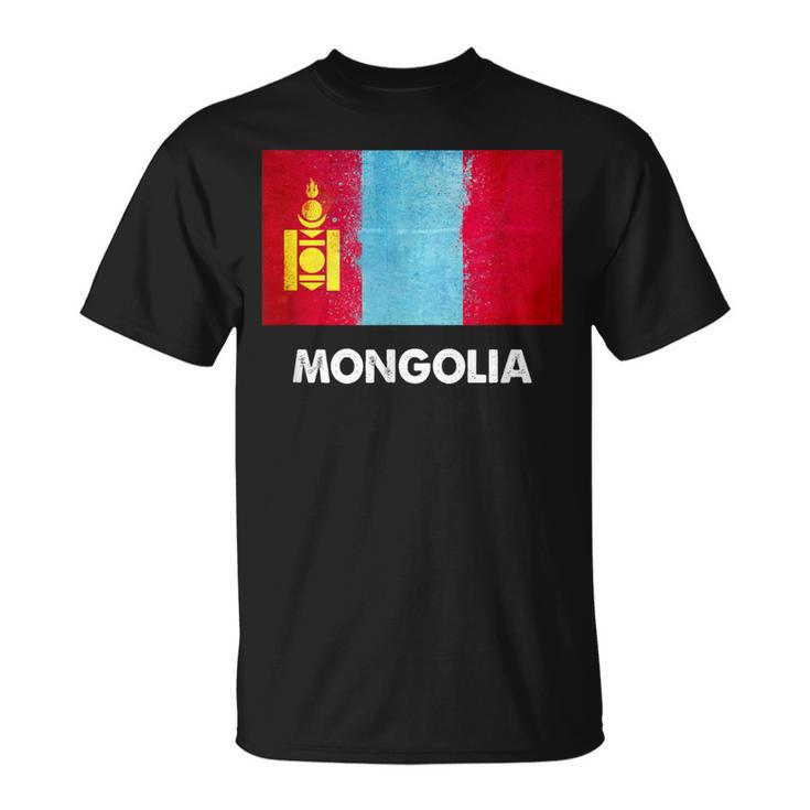 モンゴル国旗tシャツ Tシャツ