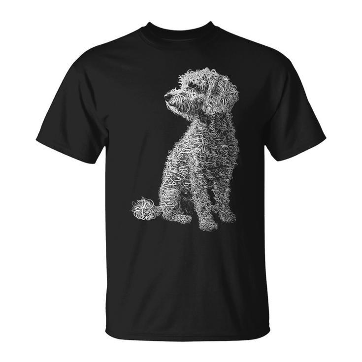 ラブラドゥードル モチーフ ペット イラスト 犬 ラブラドゥードル Tシャツ