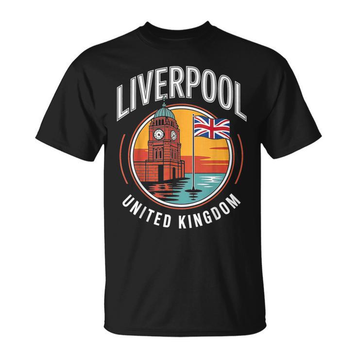 リバプール イギリス 旅行 シティ アドベンチャー Tシャツ