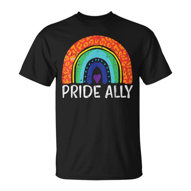 レインボーフラッグ プライド アリー ゲイプライド 月 Lgbtq Ally Lgbt Tシャツ