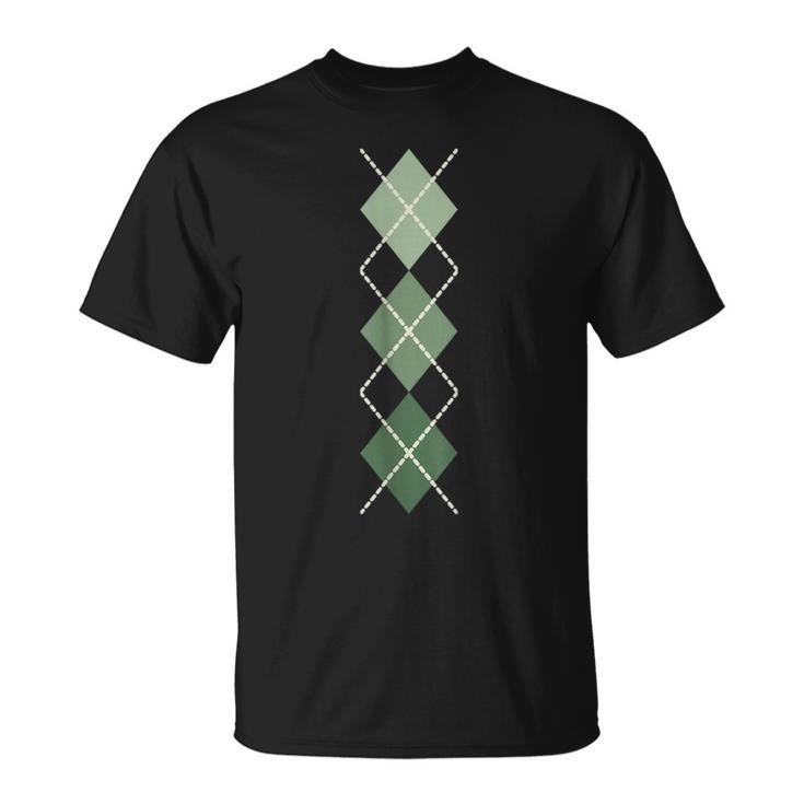 レトロロカビリーグリーンアーガイル Tシャツ