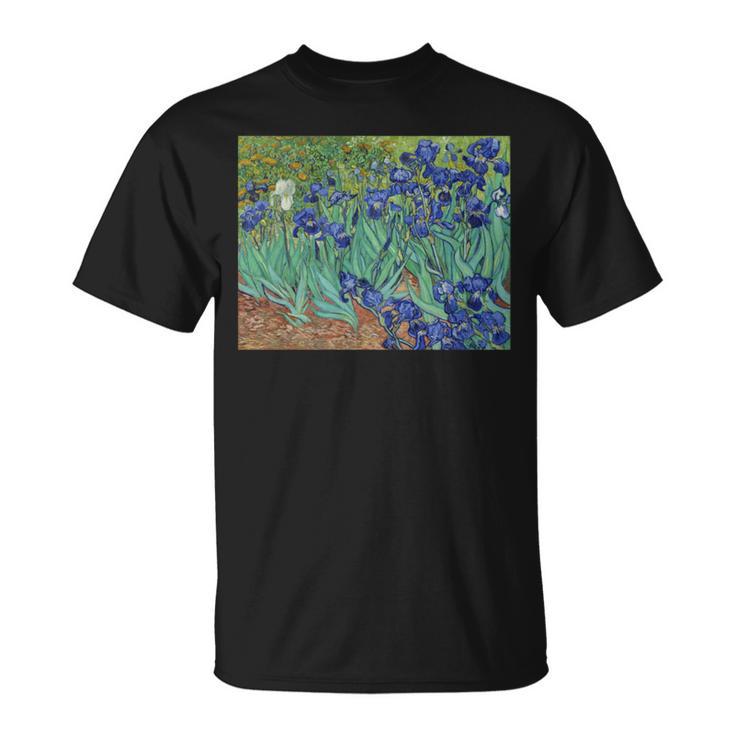 ヴィンセント・ファン・ゴッホによるアイリス1889 長袖tシャツ Tシャツ