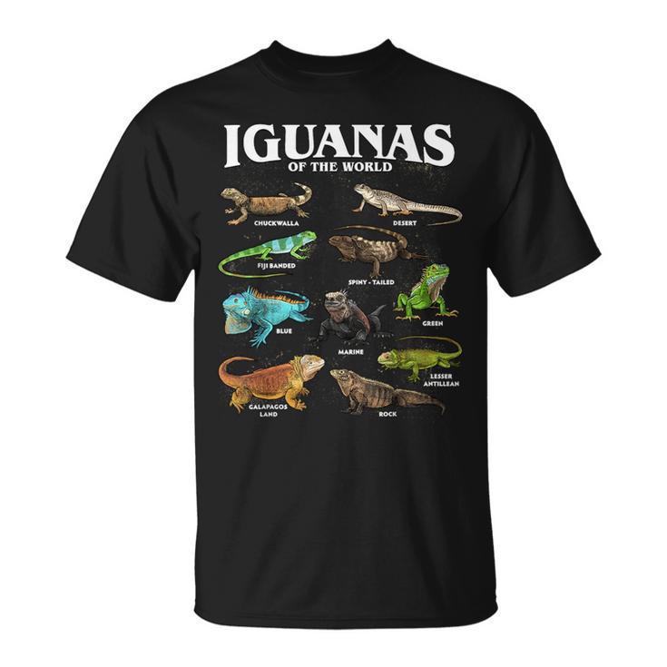 世界のイグアナ教育爬虫類アート Tシャツ