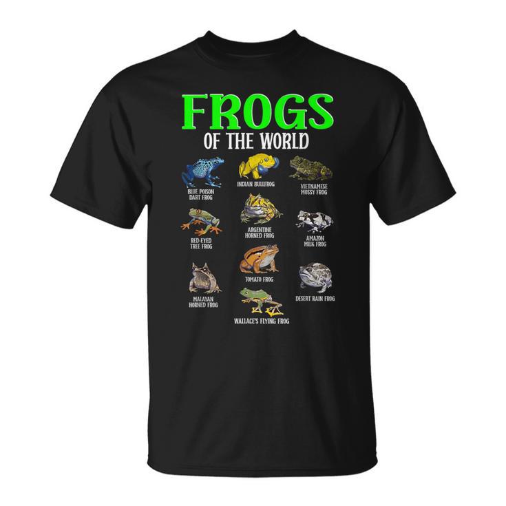 世界のカエル カエル種 生物学 自然 Tシャツ