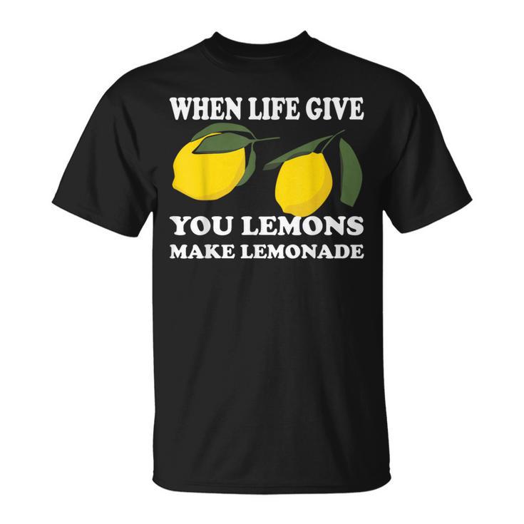 人生がレモンをくれたらレモネードを作ろう Tシャツ