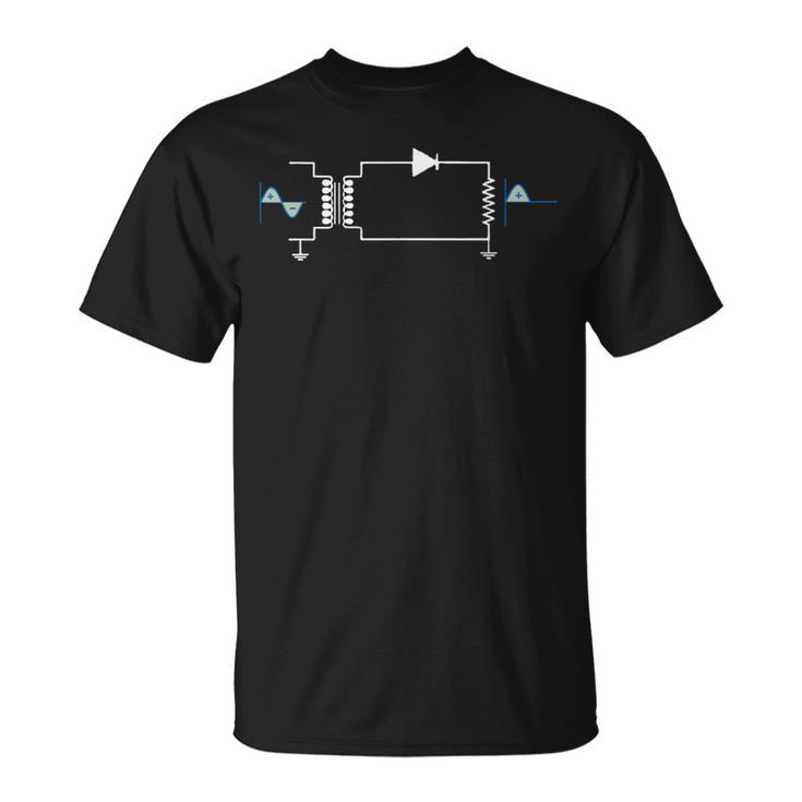半波整流器 回路図 電気工事 Tシャツ