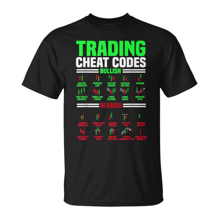 取引チートコードローソク足パターン、面白い株トレーダー Tシャツ