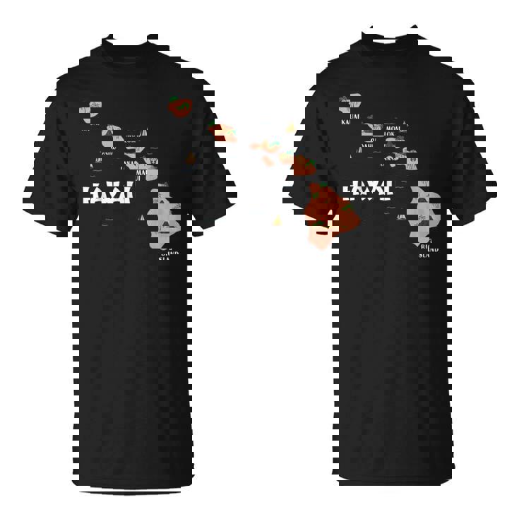 地図 ヴィンテージ お土産 ハワイ諸島 Tシャツ