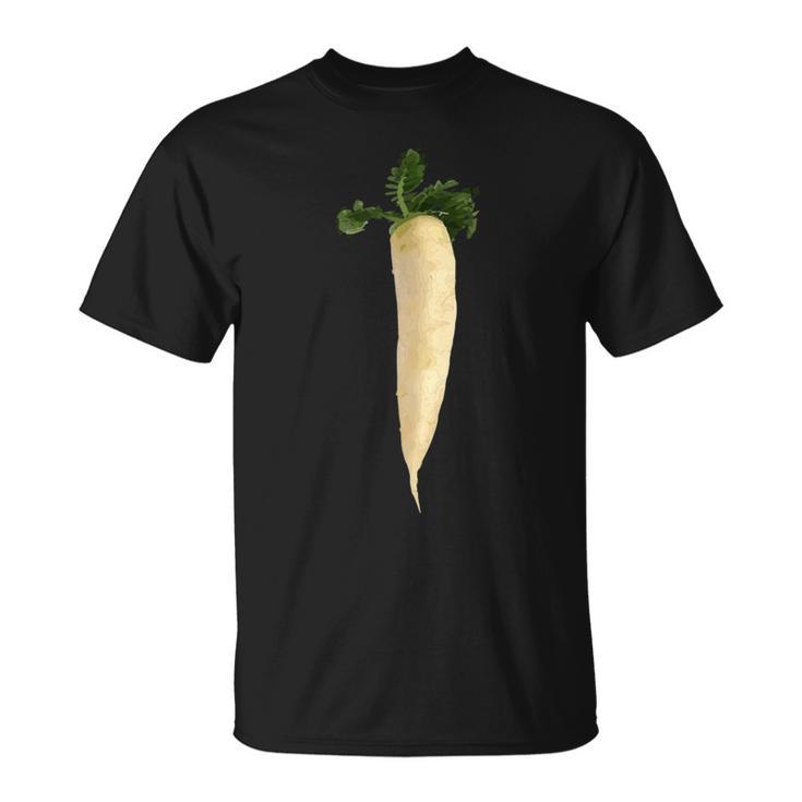 大根 ビーガン ベジタリアン 野菜 ラブ 大根 Tシャツ