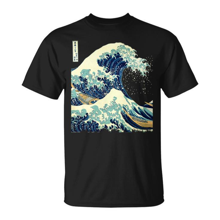 大波 葛飾北斎 名画 おしゃれ 長袖tシャツ Tシャツ