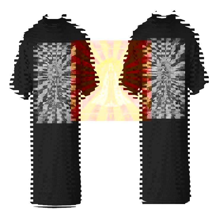 天照 女神 昇る太陽 日本神話 Tシャツ