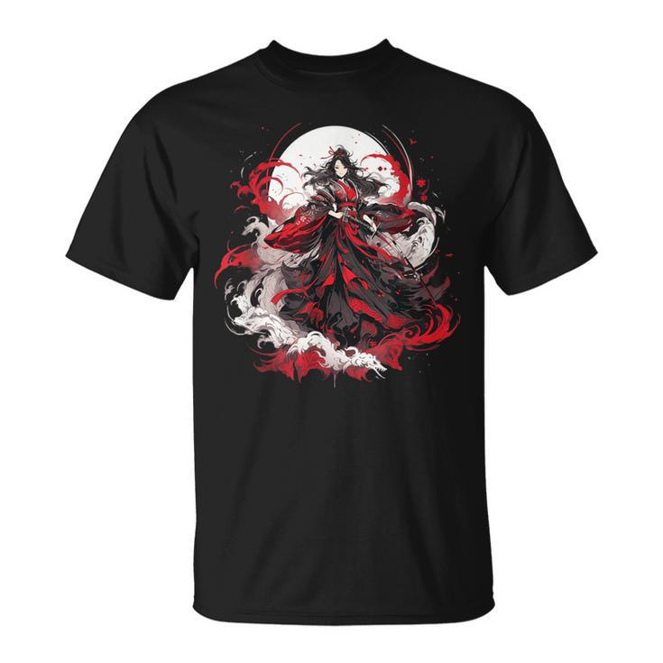 女の子 刀 刀 侍 ヴィンテージ 戦闘機 レトロ デザイン Tシャツ