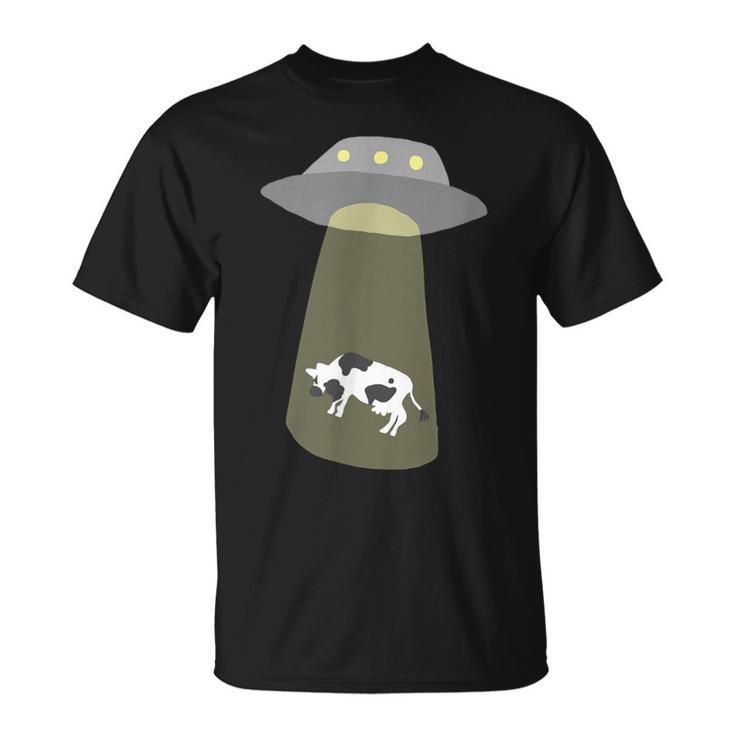 宇宙船 牛 宇宙人 誘拐 Tシャツ