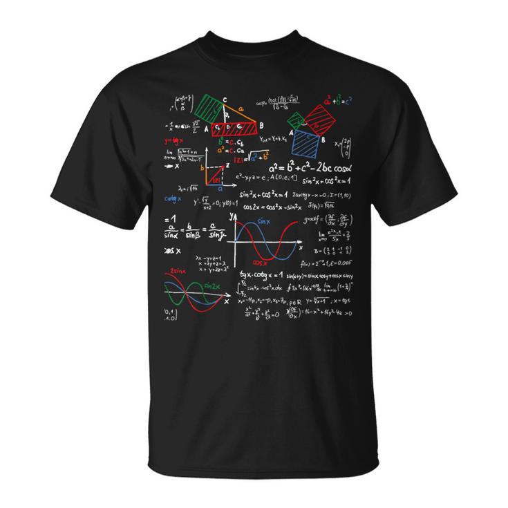 数学tシャツ Teacher Formulas Cheatheet Cool Geek Nerd Tシャツ
