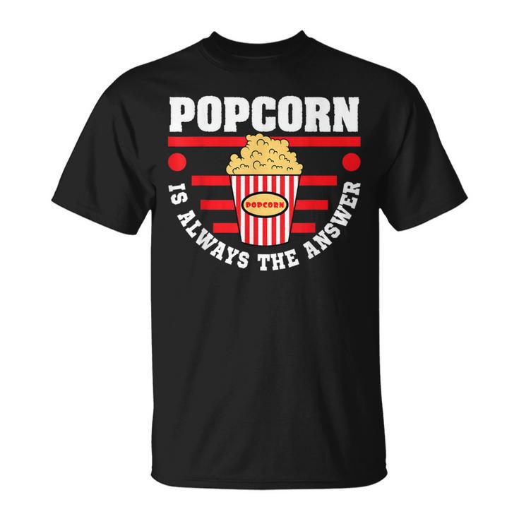 映画と日付の夜のギフトのためのおかしいポップコーンのtシャツ Tシャツ