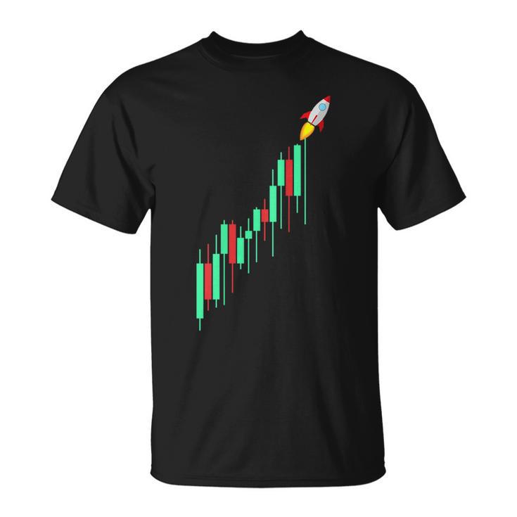 月へムーニング暗号株取引強気トレーダー Btc Tシャツ