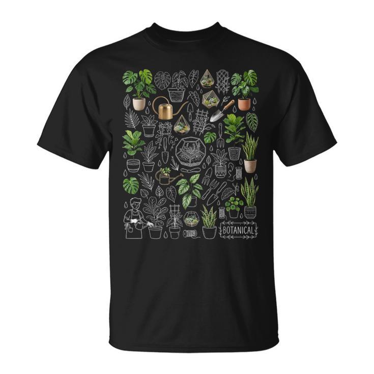 植物愛好家 グラフィック ボタニカル 花 ボタニスト 観葉植物 Tシャツ