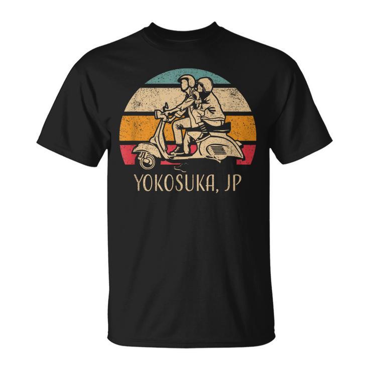 横須賀ジャパン ビンテージスタイル スクーターデザイン Tシャツ