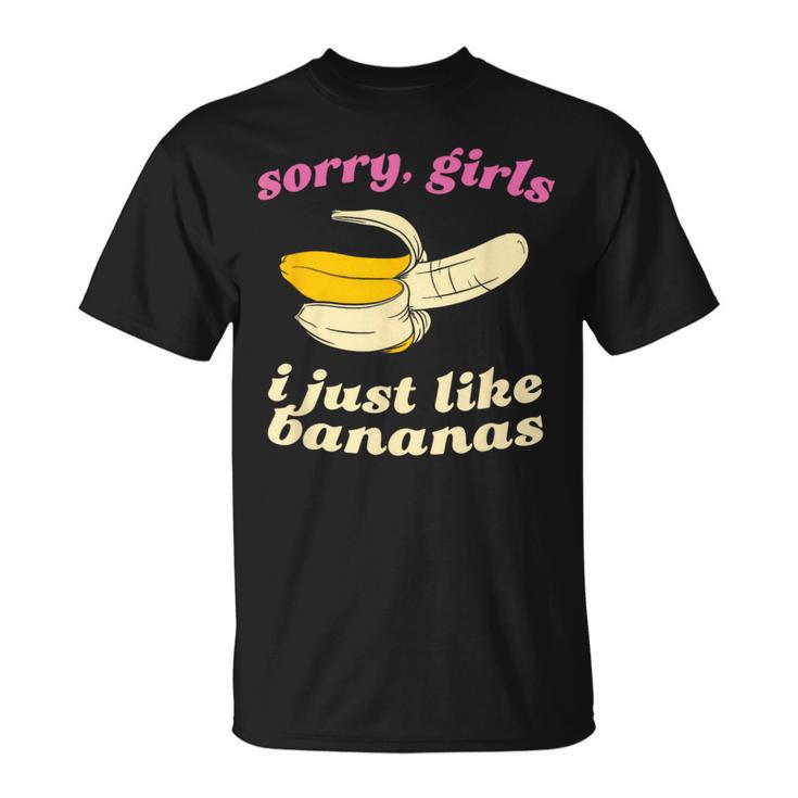 残念な女の子私はバナナが好き ゲイデート Tシャツ