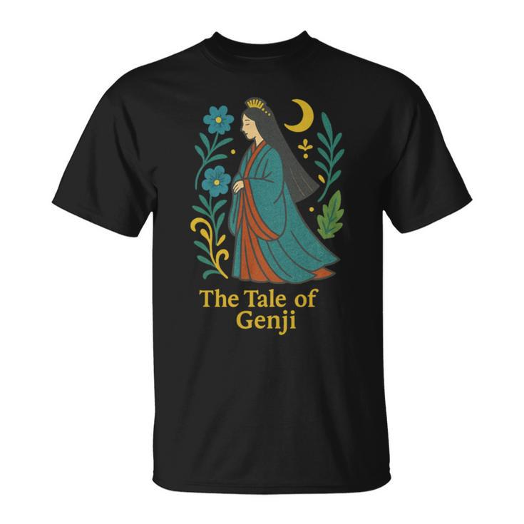 源氏物語 古典日本文学 平安宮廷 長袖tシャツ Tシャツ