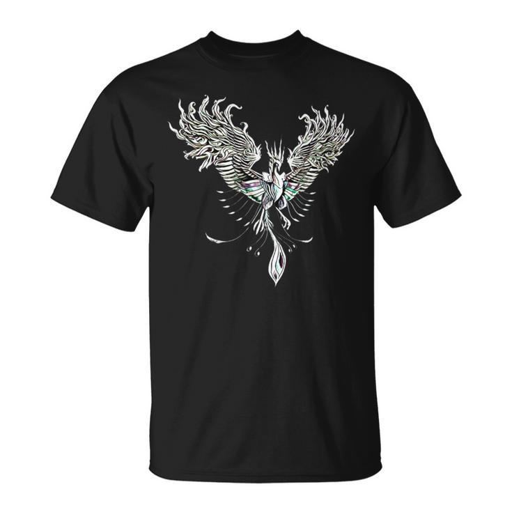 灰からのフェニックス フェニックス バード 不死鳥 Tシャツ