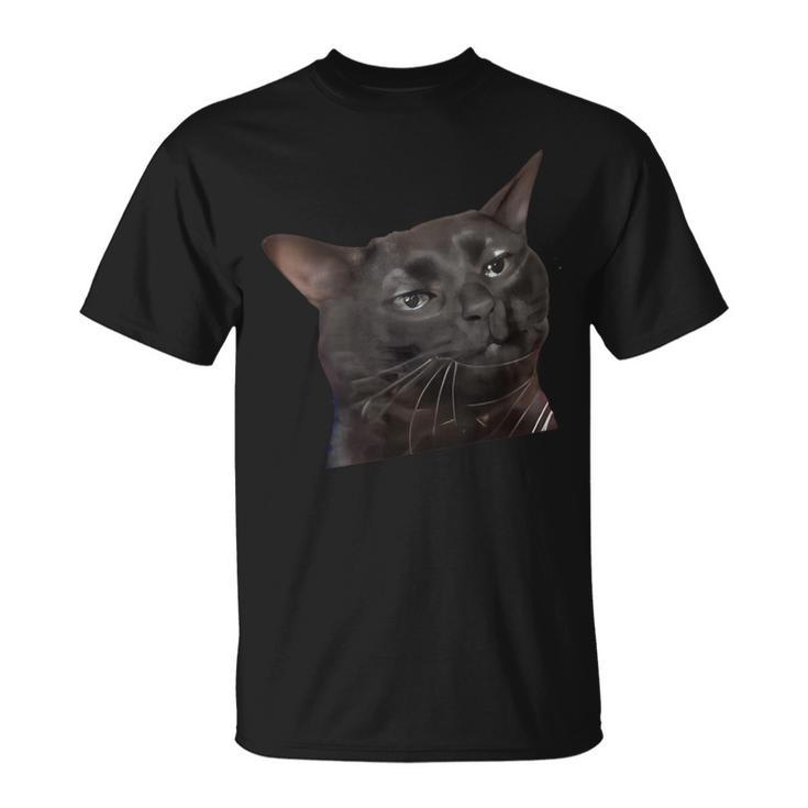 猫 黒 ミーム 解離 面白い インターネット ギフト Tシャツ