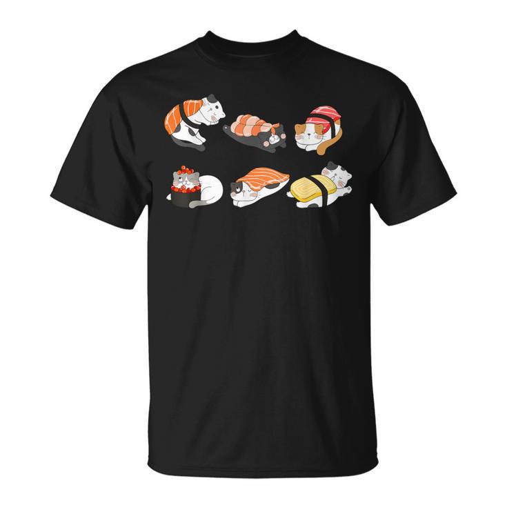猫好き 寿司好き おもしろい 和食 猫寿司 Tシャツ