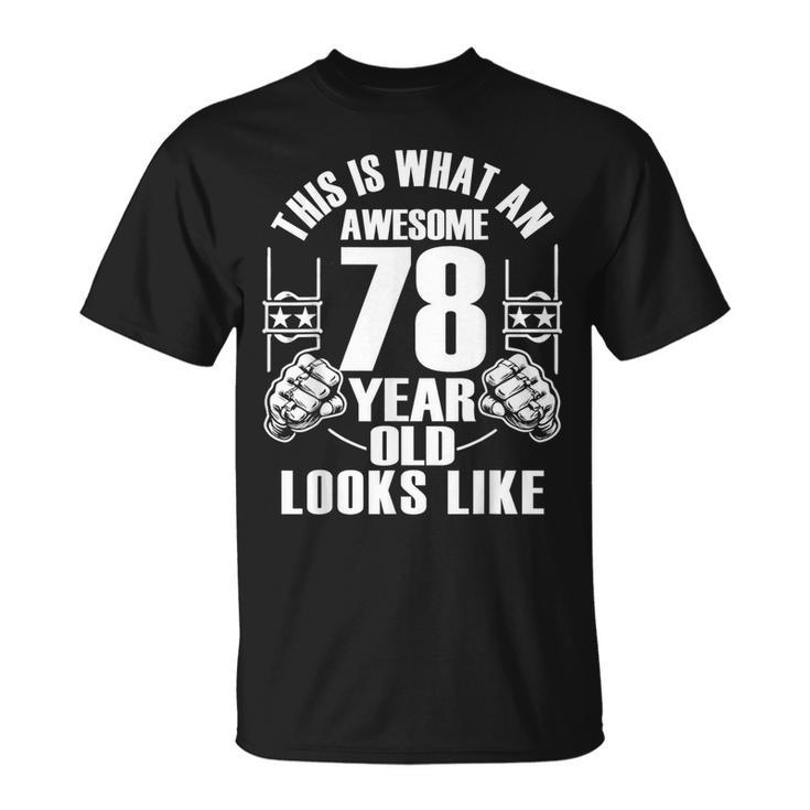 男性、女性、78歳の誕生日への78歳の誕生日プレゼント Tシャツ
