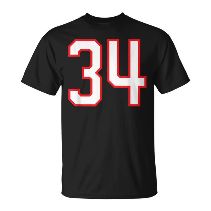 番号 34 スポーツ ホワイト レッド 代表番号 Tシャツ