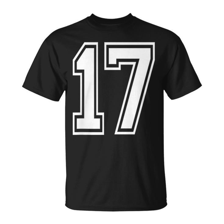 番号17インチ ホワイト Tシャツ