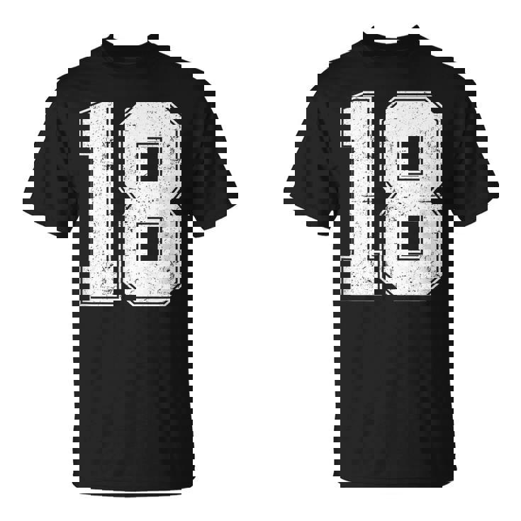 番号18シャツ、番号付き ヴィンテージ 18歳の誕生日 Tシャツ