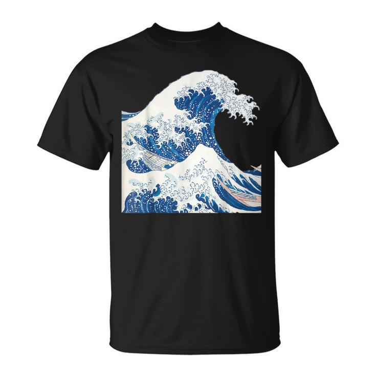 神奈川沖浪日本美術の大波 Tシャツ