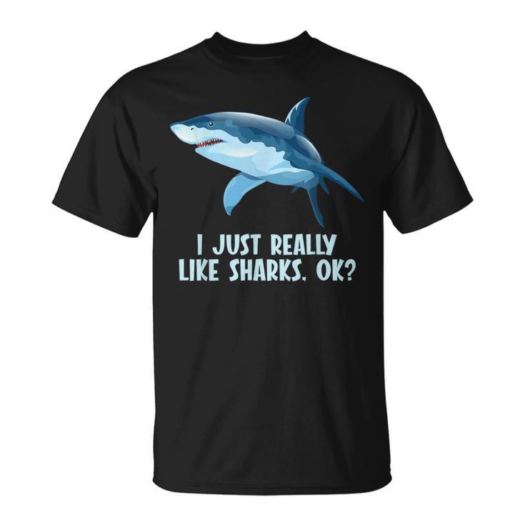 私は本当にサメが好きです Tシャツ