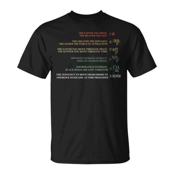 科学および物理学の公式方程式 Tシャツ