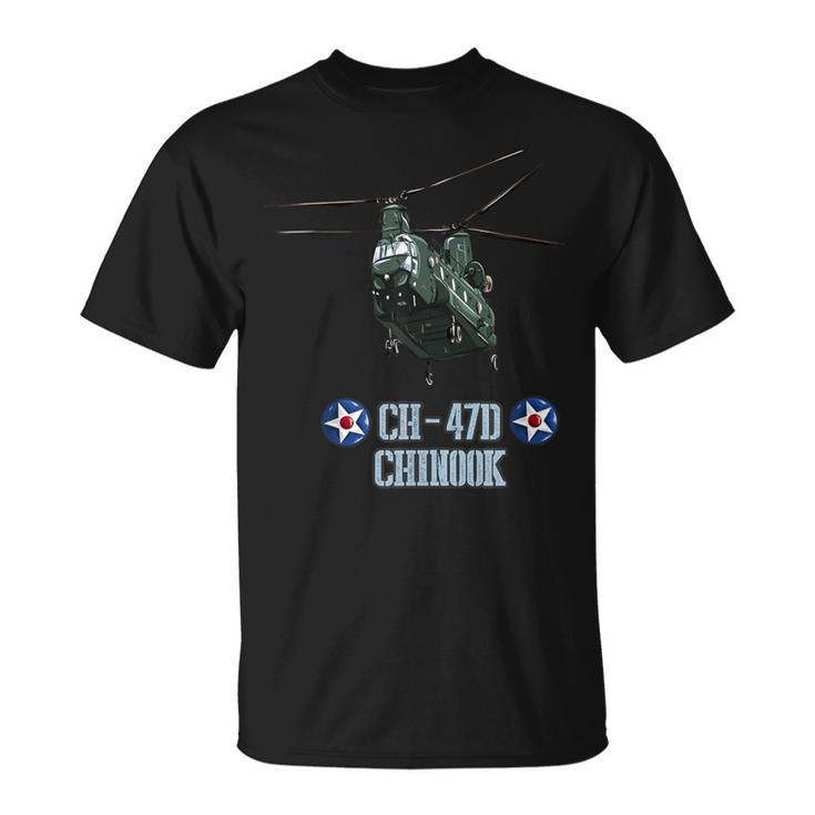 米軍用機 Ch-47D チヌークヘリコプター Tシャツ