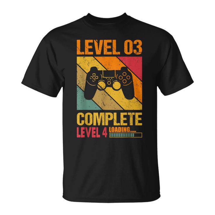 結婚3周年 ヴィンテージ レトロ レベル3 完成 Tシャツ
