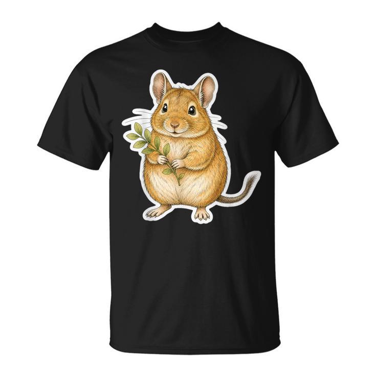 緑の枝を持つデグー Tシャツ