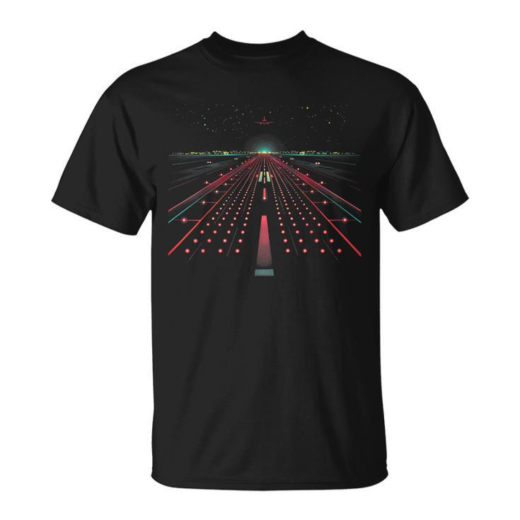 航空管制官 パイロット 飛行機 空港 滑走路 Tシャツ
