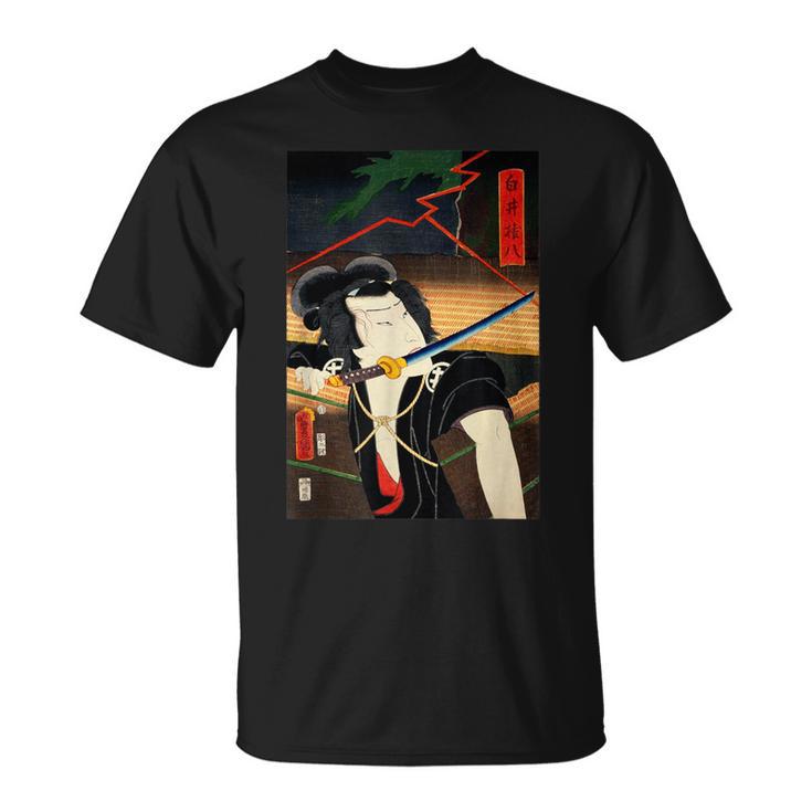 豊原くにちか ヴィンテージ江戸時代和歌舞伎アート Tシャツ