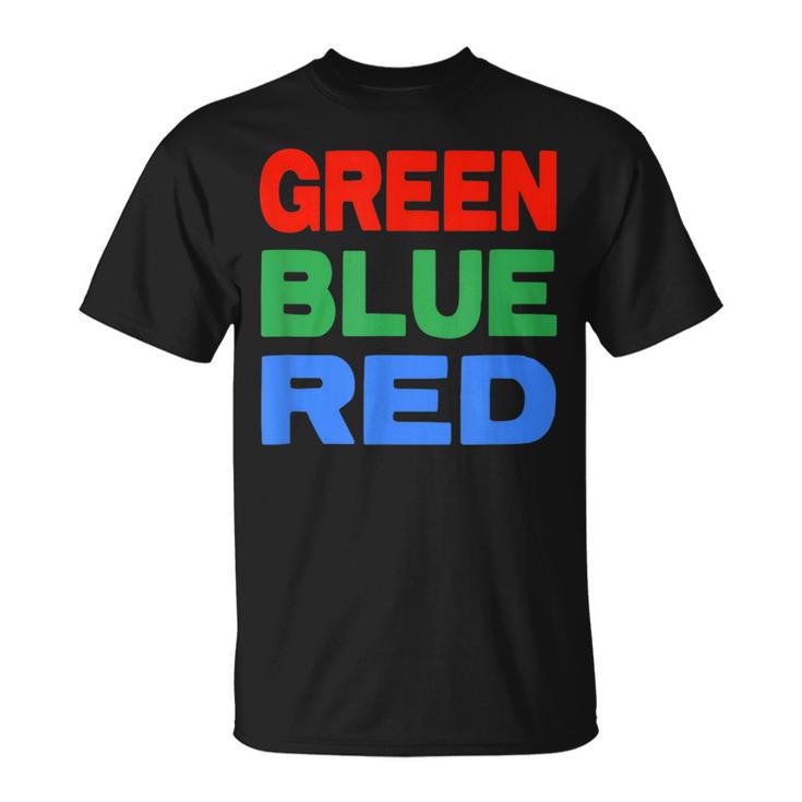 赤青緑色 Tシャツ