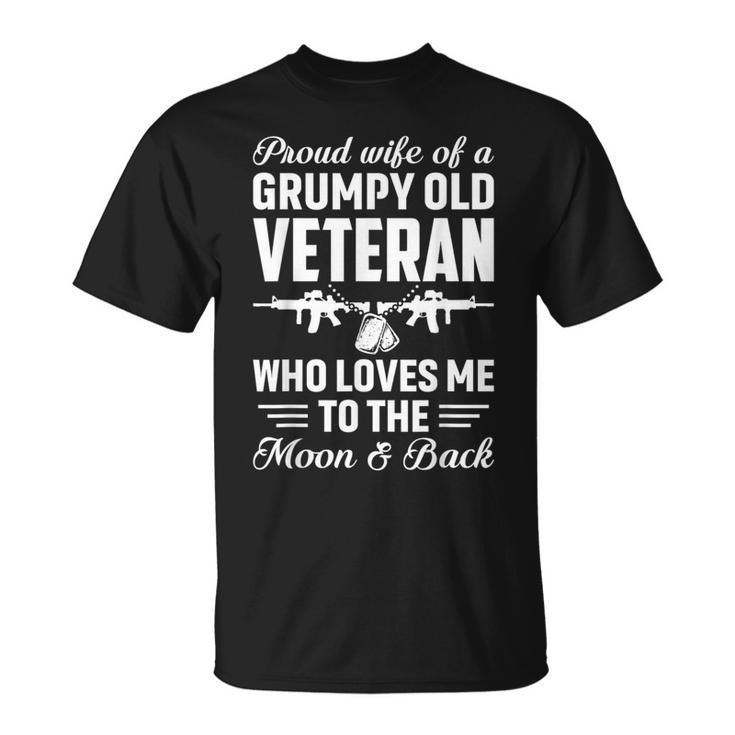 退役軍人妻 不機嫌な老人退役軍人夫の誇り高き妻 Tシャツ