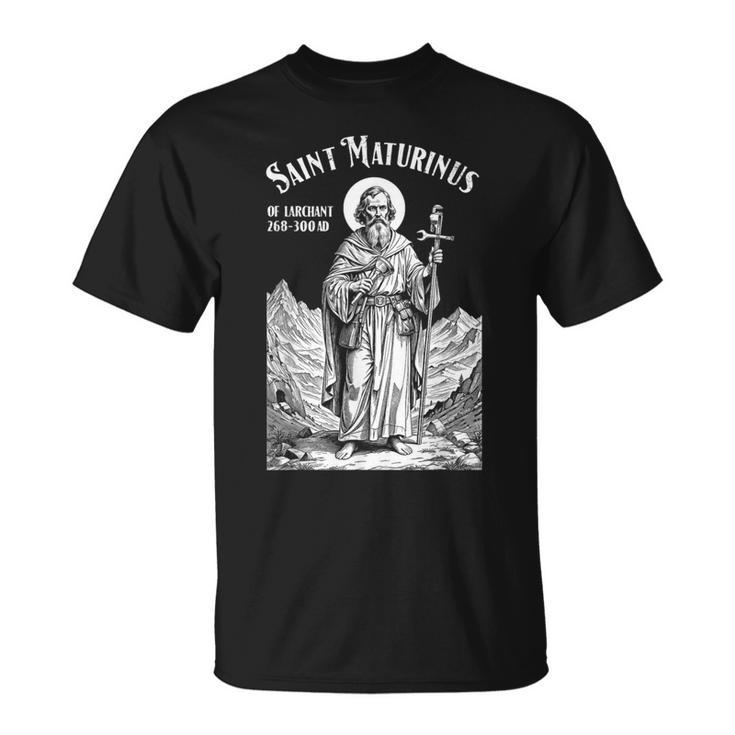 配管工 配管 守護聖人 マチュリヌス ヴィンテージ パイプレンチ Tシャツ