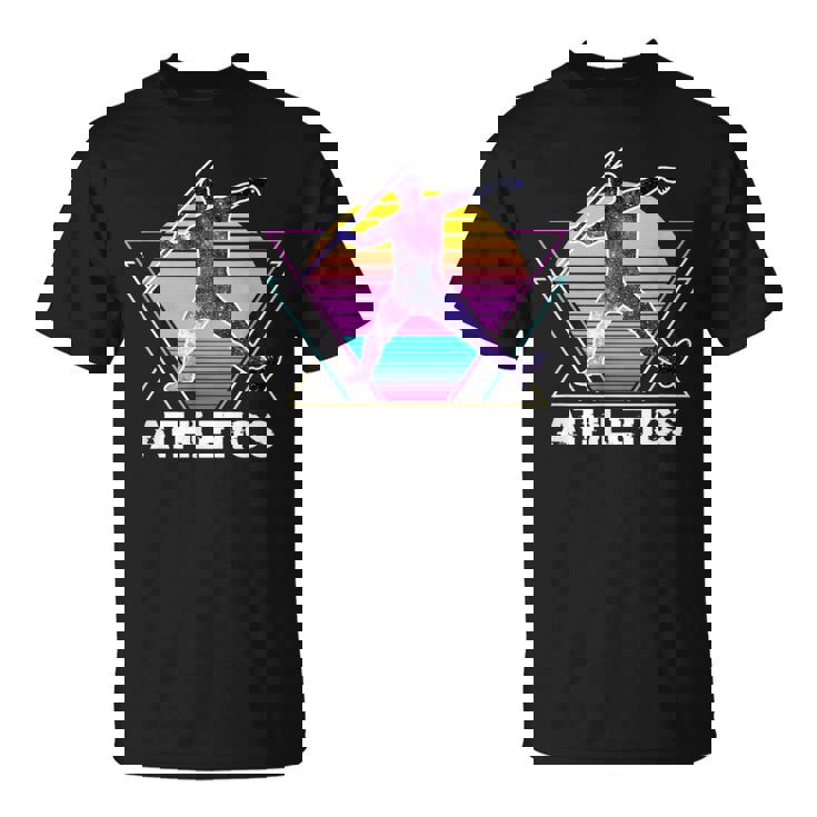 陸上競技 やり投げ スポーツ レトロ ヴィンテージaporwave 90 年代 Tシャツ