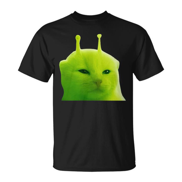 面白いエイリアン 猫 ミーム Glerp Glorp Zep Zep Tシャツ
