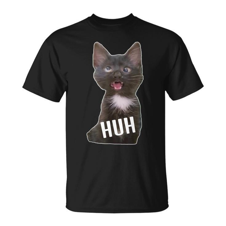 面白いクロスアイドキャットミームハァーファニーキャット Tシャツ