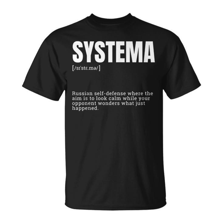 面白いシステマ格闘技愛好家の定義 Tシャツ